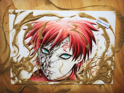 "GAARA OF THE SAND" Original A3 - - Drawin.shop