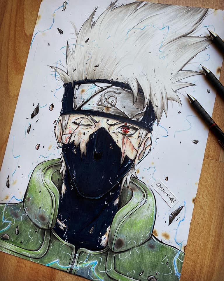 "KAKASHI HATAKE" Original A3 - - Drawin.shop