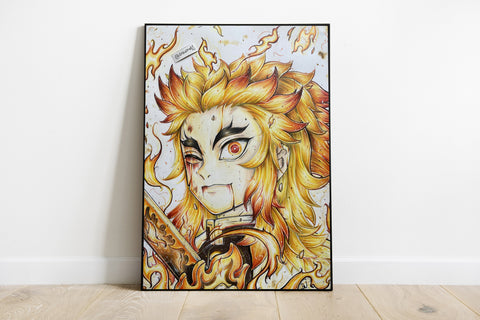 " Kyojuro Rengoku " Print - Drawin.shop